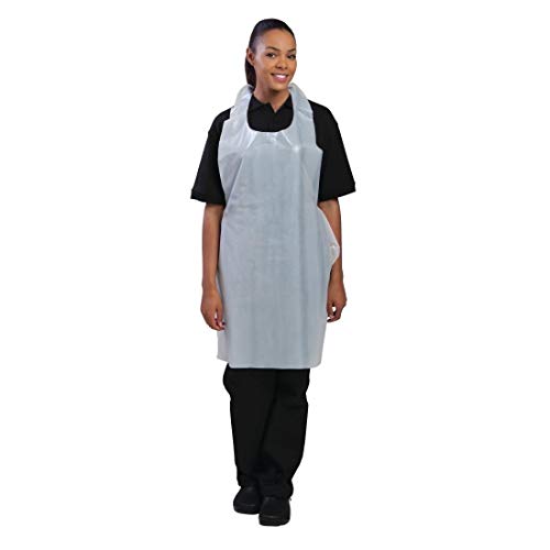 Nextday Catering Equipment Supplies nev-eba desechables delantal, embalaje plano, Azul (Pack de 100)