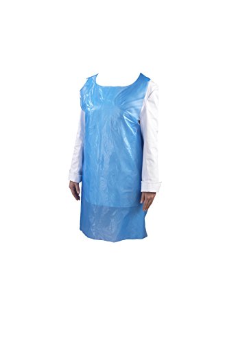 Nextday Catering Equipment Supplies nev-eba desechables delantal, embalaje plano, Azul (Pack de 100)