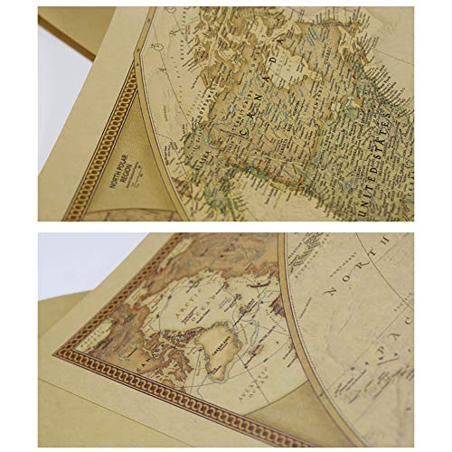 NiceButy póster Retro Harry Potter Magic World Map Papel Kraft Café Tarjeta Bar Pintura Decorativa 28 "X10 (sin Marco) Regalo Divertido para Novio