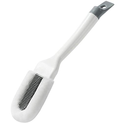 NO BRAND Cepillo para zapatos con cabeza de microfibra suave y mango largo multifunción para limpiar zapatillas de deporte, cuero, cerámica, claen, W, Estados Unidos