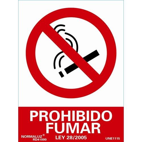 Normaluz RD41000 - Señal Prohibido Fumar PVC Glasspack 0,7mm 30x40 cm