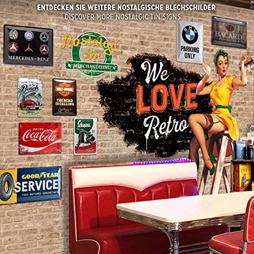 Nostalgic-Art Cartel de Chapa Retro Cuba Libre – Idea de Regalo como Accesorio de Bar, metálico, Diseño Vintage para decoración Pared, 15x20x0.2 cm