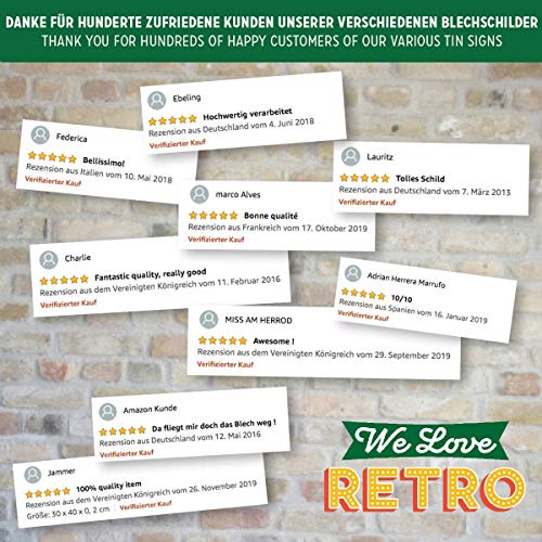 Nostalgic-Art Cartel de Chapa Retro Cuba Libre – Idea de Regalo como Accesorio de Bar, metálico, Diseño Vintage para decoración Pared, 15x20x0.2 cm