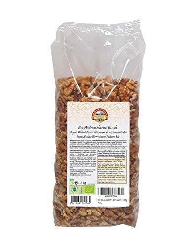 Nueces Pedazos piezas biológicos 1kg orgánicas crudas, sin cáscara 1000 gr