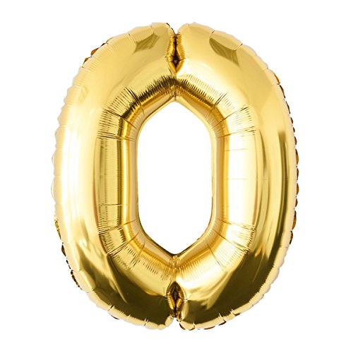 NUOLUX 40 Pulgadas de Oro de la Hoja de Globo, Globo Jumbo número 30 para el cumpleaños del Festival Aniversario de la Fiesta Decoraciones Photo Props