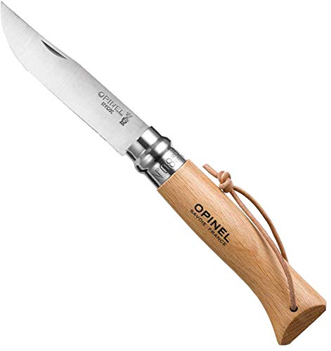 Opinel N8 - Navaja para senderismo, color marrón