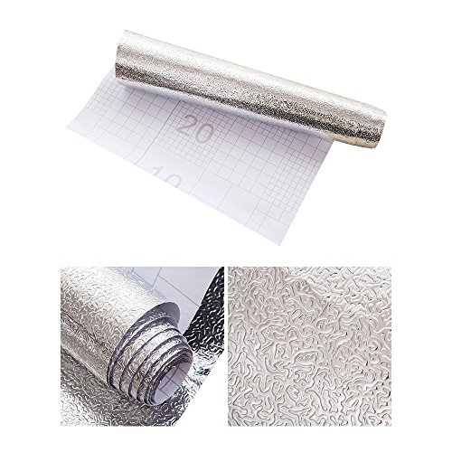 (Orange peel grain) - Ya Jin Kitchen Oil Proof Waterproof Sticker Aluminium Foil Kitchen Stove Cabinet Drawer Self Adhesive Wallpaper, Orange peel grain