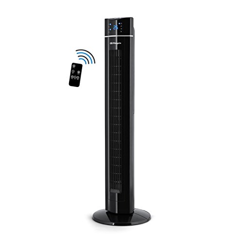 Orbegozo TWM 1009 Ventilador de Torre con Mando A Distancia, Iónico, 60 W, 200 Decibelios, 3 Velocidades, Negro