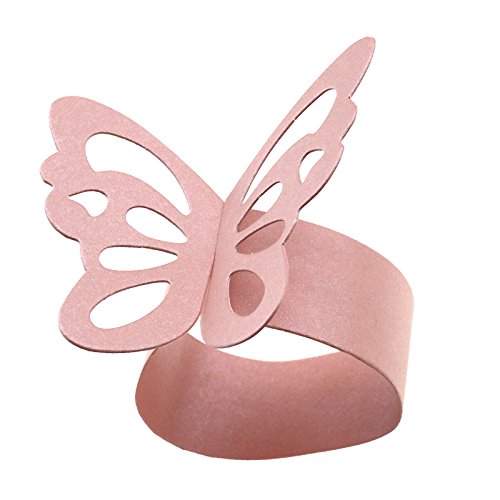 OTOTEC 50 servilletas de Papel con Forma de Mariposa, Color Rosa, para decoración de Fiestas y Novias