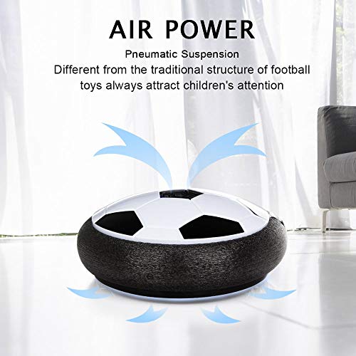 OUNDEAL Juguete Balón Fútbol Flotant, Pelota Futbol Recargable, Air Power Soccer con Coloridas Luces LED, Juguetes Aire Fútbol para Niños Niñas