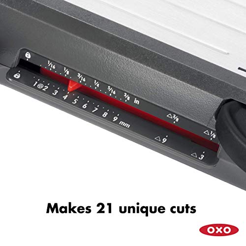 OXO Good Grips Profi – Rallador de Fruta y Verduras 2,0 - Mandolina Prof. Chef's 2,0 - Acero Inoxidable - 10,66 x 41,91 x 18,16 cm