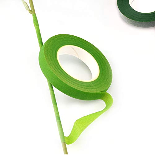 Pack de 8 Cinta Floral Verde Cinta de Tallo Stem Tape, Cinta de Tallo de Florista 1/2 Pulgada, Sellado De Cinta De Fabricación De Flor De Pape para Ramilletes, Arreglos florales