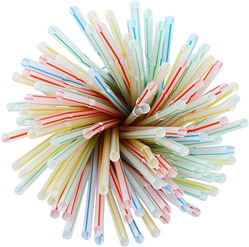 Pajitas de Plástico Desechables Flexibles 300pcs para Fiestas, Bares, Tiendas de Bebidas, Pajitas Para el Hogar Para Niños y Adultos