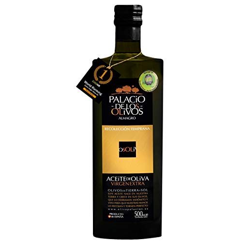 Palacio de Los Olivos, Aceite De Oliva Virgen Extra Picual Gourmet, Calidad Premium, Prensado en Frío, Recolección Temprana, Almagro – España, Botella 500ml