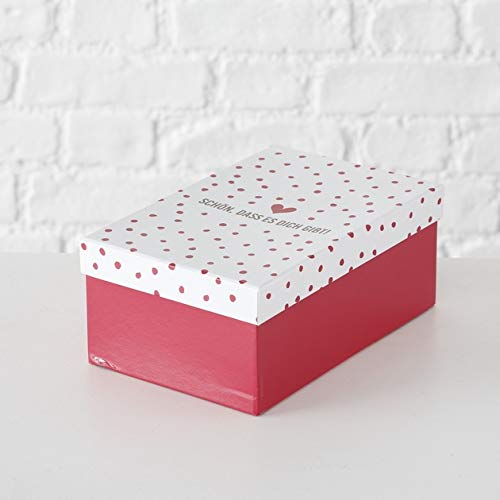 Paper Collection Muebles Hogar Accesorios DDecorativos Organización Contenedores Juego de 4 Cubos en Cartón de Almacenaje con Tapa Blanco y Rojo Varios Tamaños