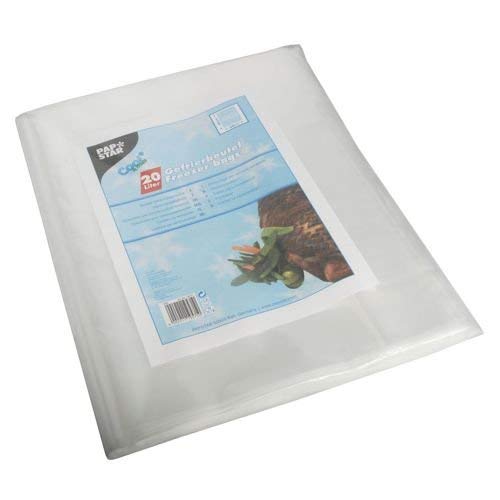 PAPSTAR 19571 - Bolsas para congelar (PEBD, 20 l, 60 x 40 cm, 100 Unidades), Transparentes