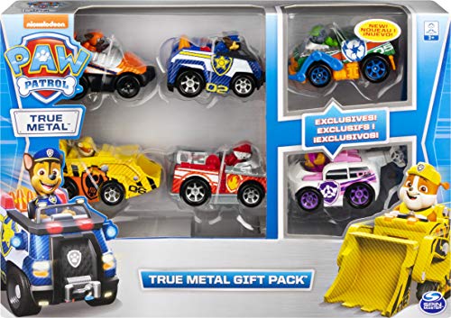 PAW PATROL Set Regalo | Patrulla Canina | True Metal 1:55 | 6 Mini Vehículos | Serie 2