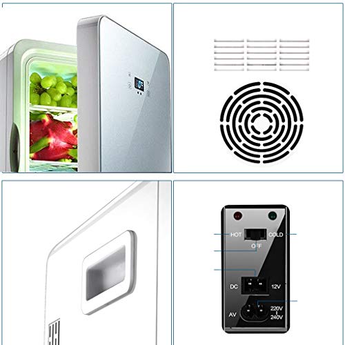 Pequeño Separador Refrigerador 20L Pequeño refrigerador Mini Hogar pequeño Refrigerador de un Solo hogar Dormitorio para Dos Personas Mundo de Coches Hogar Uso Doble 41 * 27 * 34cm