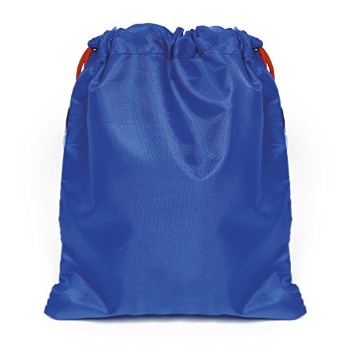 PERLETTI - Saco Lonchera Niño Marvel Spiderman - Bolsita Escolar Porta Alimientos Estampado Hombre Araña - Bolsa de Cincha Zapatos con Cordón de Viaje Escuela - Rojo y Azul - 23x20 cm