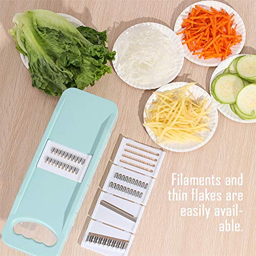 Picador De Verduras Trituradora De Patata De La Legumbre Rallado Alimentos En Dados Ajo Zanahoria Ensalada De Fruta Del Tomate Cortadora De Picadoras De Verduras ( Color : Blue , Size : Free size )