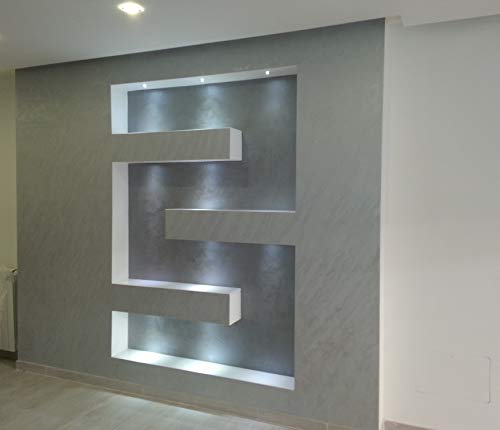 Pintura decorativa 5 litros efecto terciopelo nube de color plata NU 7001 - NU 7002 - NU 7003 - NU 7004, plateado
