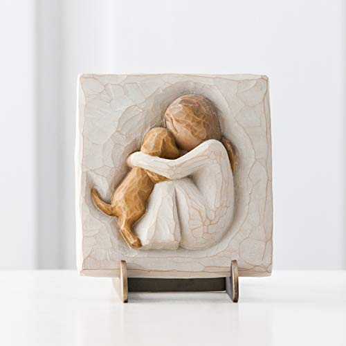 Placa de árbol de sauce de Susan Lordi, natural, 4 x 5 cm