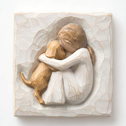 Placa de árbol de sauce de Susan Lordi, natural, 4 x 5 cm