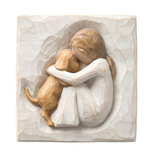 Placa de árbol de sauce de Susan Lordi, natural, 4 x 5 cm