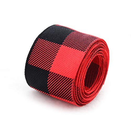 Plaid Linen Cintas de Navidad y adornos Árbol de Navidad Cintas de regalo Decoraciones Personalizadas Doble Cara Satén Cinta de Alta Calidad