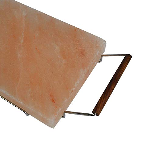Plancha Piedra Parrilla Sal ROSA NATURAL De HIMALAYA CON SOPORTE 20×30CM Para cocinar