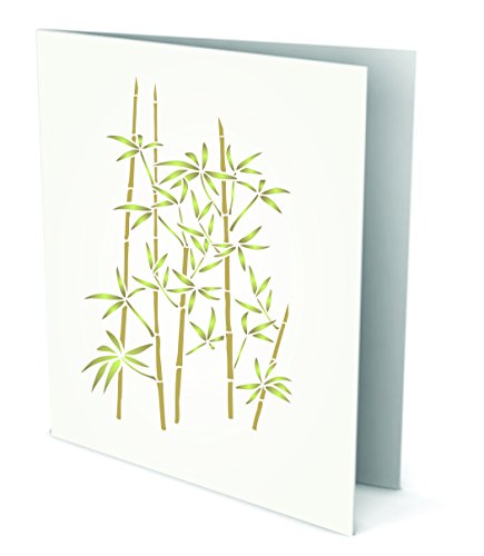 Plantilla de bambú para pared, tamaño grande, reutilizable, hojas de árbol de hoja perenne large