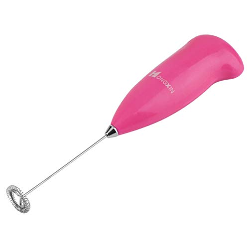 Plástico + Acero inoxidable Café Leche Bebida Batidora eléctrica Batidora Espumador Batidor de huevos Cocina Batidora de mano Herramientas de cocina rosado rojo WEIWEITOE