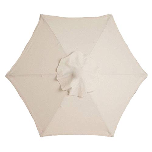 POHOVE Parasol Cubierta Superior, Recambio Tela Jardín Sombrilla Toldo Funda para Jardín, Terraza, Patio,Piscina Paraguas - Beige, Free Size