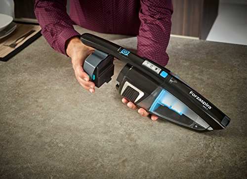 Polti Forzaspira SR 18.5 Aspiradora escoba, W, 0.4 litros, 80 Decibelios, Aluminio, plástico, Negro y azul