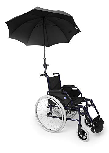 Porta Paraguas Universal y desmontable de Jicaclick |Para carro de bebé, silla de ruedas, carritos de golf, bicicletas, sillas de playa, carros compra o trípode cámara fotos TAMAÑO ESTANDAR