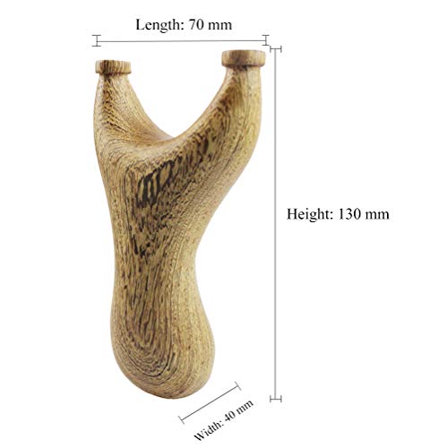 Potente Conjunto de Arte de Madera, Diseño Recurvo Actualizado, Material de Madera Sólida de Alta Densidad, con 3 Bandas de Goma y 20 Piezas de Biodegradable de Arcilla (B)