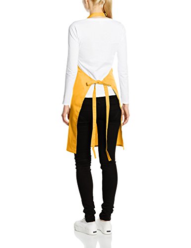 Premier Workwear Colours Bib Apron with Pocket Top, Amarillo (Sunflower Yellow), L para Mujer