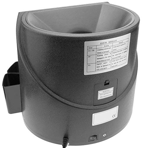 PrimeMatik - Contador de Monedas con clasificador automático para Euro DB360 Negro