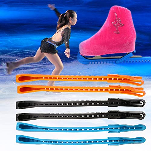 Protectoras para Cuchillas de Patines Sobre Hielo, 1 Par EVA Universal Figura de Hockey Sobre Hielo Cubiertas de Protectores de Cuchillas Ice Skate Blade Guards Cubre Con Hebilla Ajustable(Negro)