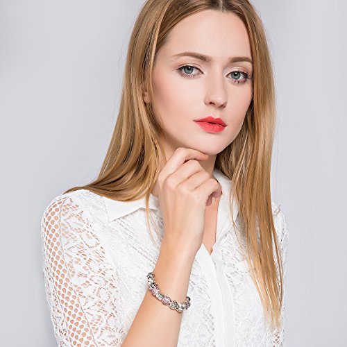 pulsera amor brazalete plata para boda de las mujeres niña cumpleaños