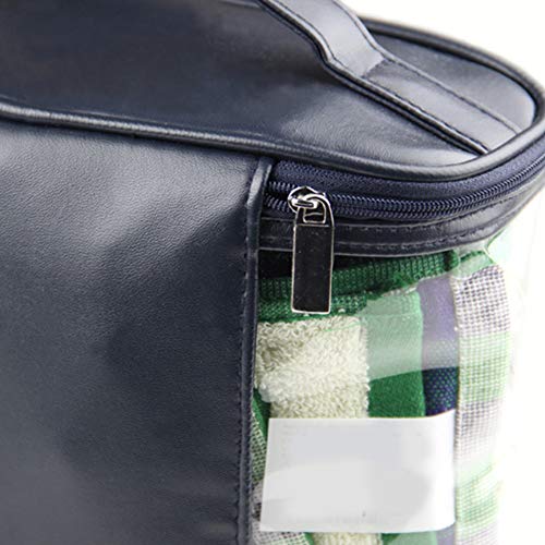 PURATEN - Bolsa de viaje transparente impermeable para artículos de tocador, bolsa de viaje transparente de PVC, para hombres, mujeres y niños