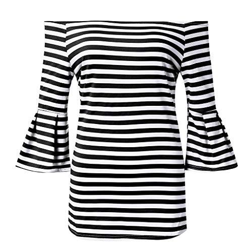 Qingsiy Ropa Camiseta Bandeau Tops Tank Tops para Mujeres, Verano Sexy Deporte Casual con Estampado De Rayas Chaleco Blusa Tops Blusas Mezcla de Algodón Mujeres（Negro，XXL）