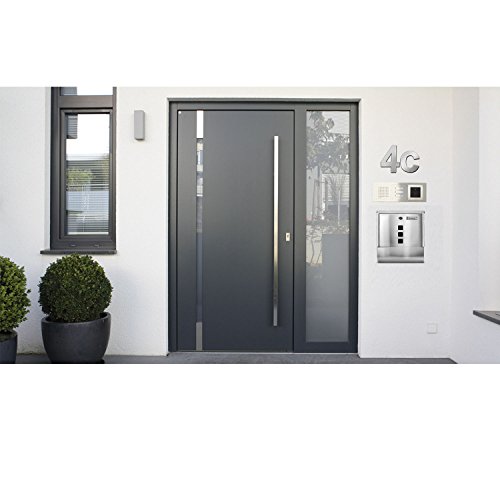 qobobo® Número Casa 2 Dos Signo Vivienda Calle de 304 Acero Inoxidable Cepillado , 200mm