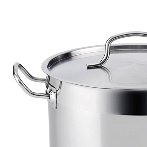 Quid Azzero - Cacerola de acero inox, 32X15,5cm, para todos los fuegos, Inducción