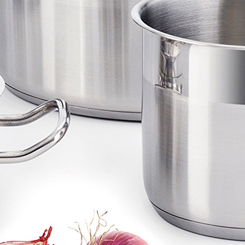 Quid Azzero - Cacerola de acero inox, 32X15,5cm, para todos los fuegos, Inducción
