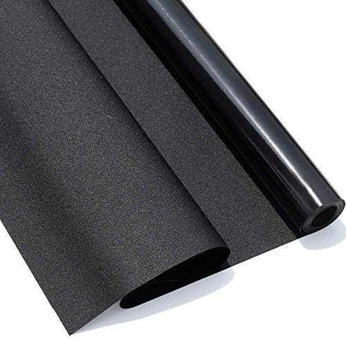 rabbitgoo Vinilo Negro para Ventana Vinilo para Cristal Vinilo Esmerilado Libre de Adhesivo Bloquear 100% del Luz Película para Ventana Láminas Electrostaticas 60x200CM