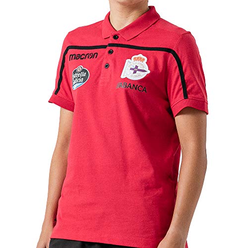 RC Deportivo Temporada 2018/19 Paseo, Polo, Unisex, Rojo, L