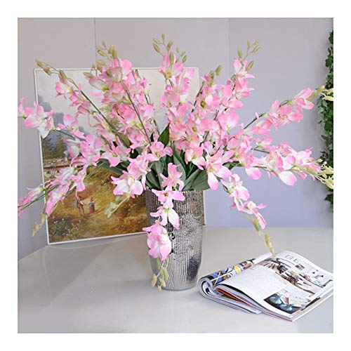 Realista 1PC artificial Flores de la orquídea Cattleya Branch seda mariposa de la flor de la orquídea for el hogar de bodas Mesa de comedor decoración falsificación flor natural ( Color : A14 2 )