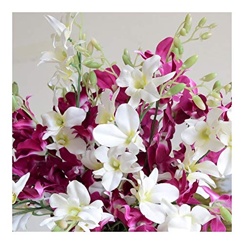 Realista 1PC artificial Flores de la orquídea Cattleya Branch seda mariposa de la flor de la orquídea for el hogar de bodas Mesa de comedor decoración falsificación flor natural ( Color : A14 2 )