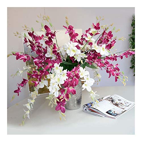 Realista 1PC artificial Flores de la orquídea Cattleya Branch seda mariposa de la flor de la orquídea for el hogar de bodas Mesa de comedor decoración falsificación flor natural ( Color : A14 2 )